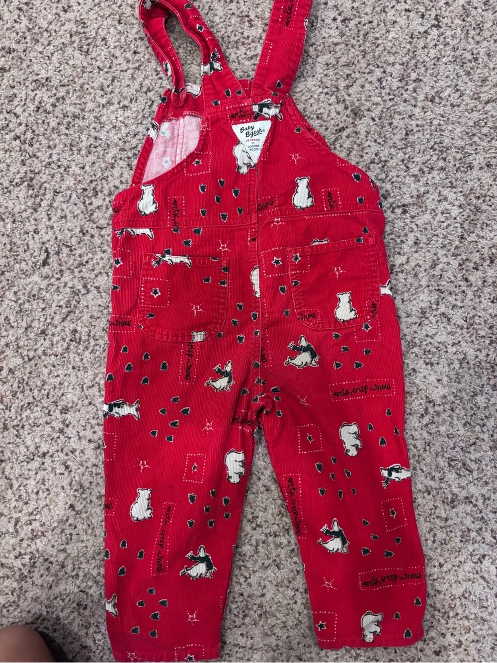 OshKosh B'gosh Red Corduroy Arctic Overalls